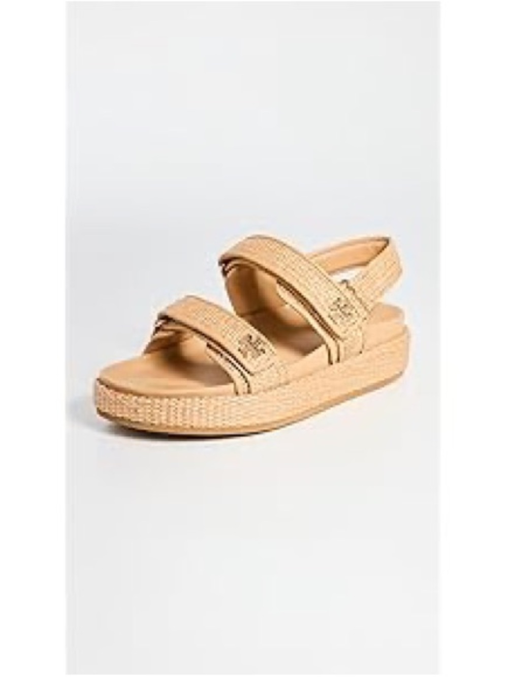 Tory Burch Women's Kira Sport Sandals, Natural Raffia, Tan, 5.5 Medium US - Picture 3 of 7